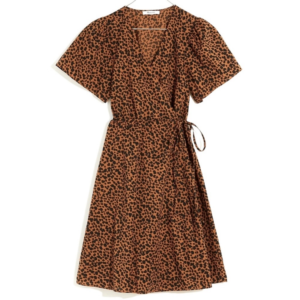 Madewell Leopard Print Wrap Dress